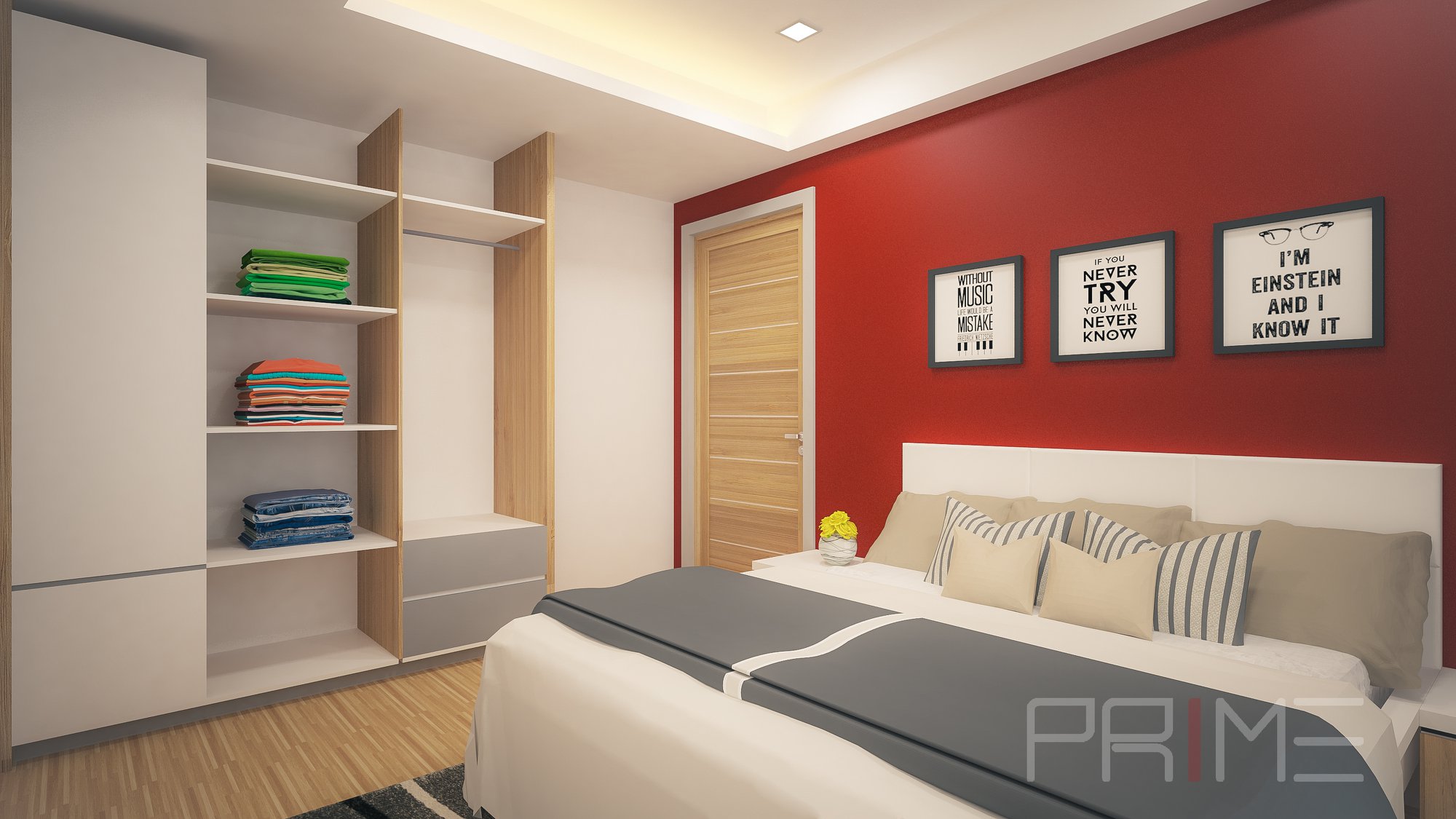 hlaing_mini_condo_project_bed_room_bed_view